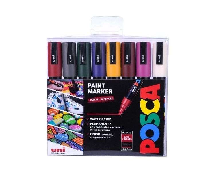 Rotuladores POSCA PC5M 8 Colores PASTEL