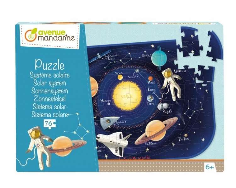 Avenue Mandarine - Educational puzzle, Solar system, 76 pc