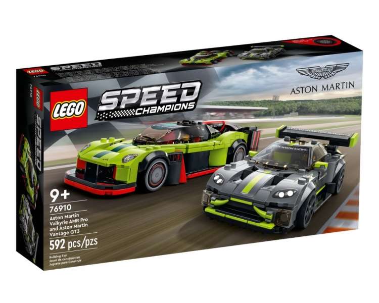 LEGO Speed Champions, Aston Martin Valkyrie AMR Pro y Aston Martin Vantage GT3 (76910)