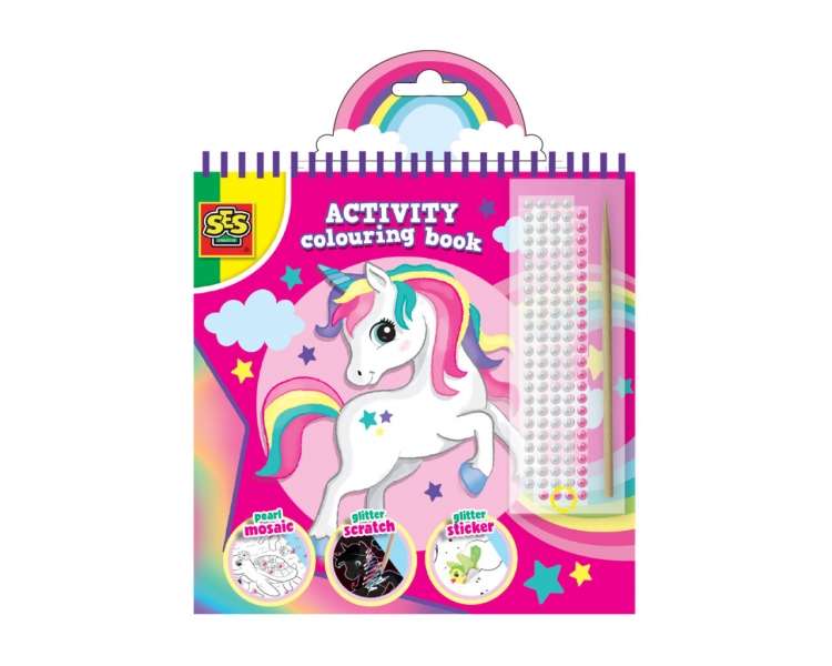 SES Creative - Activity Colouring Book - Glitter 3 in 1 - (S00117)