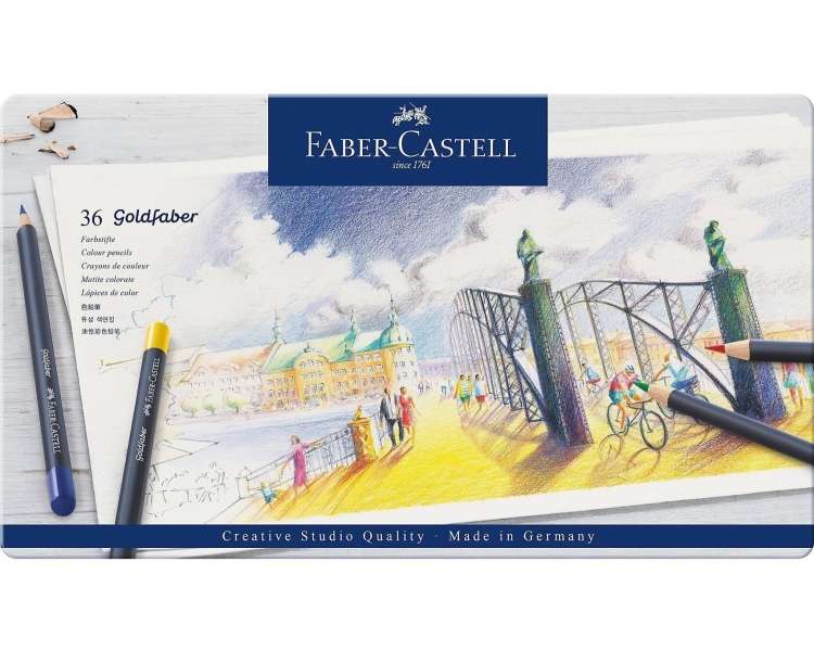 Faber-Castell - Goldfaber colour pencil, tin of 36 (114736)