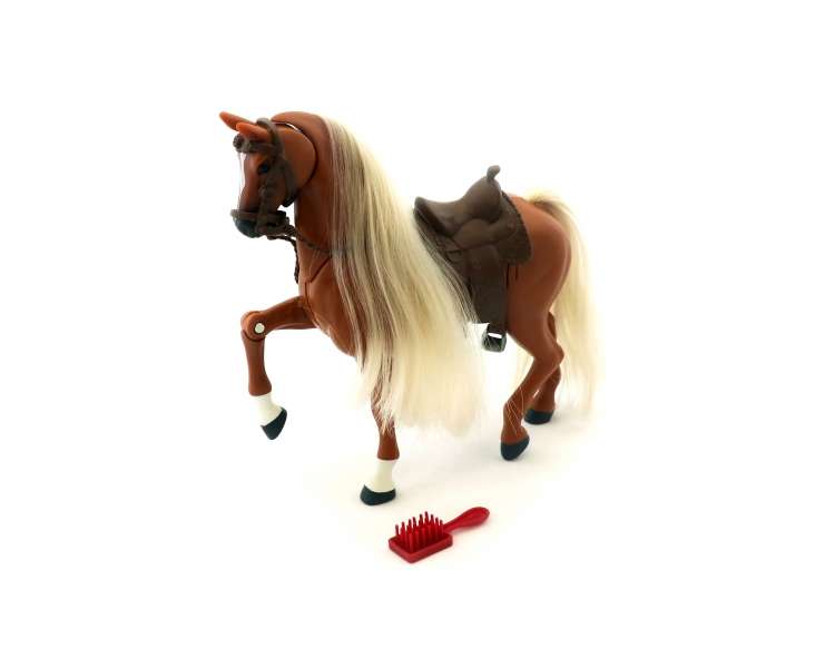 Royal Breeds - Prancing Stallion with Sound - Palomino Walker (85002B)