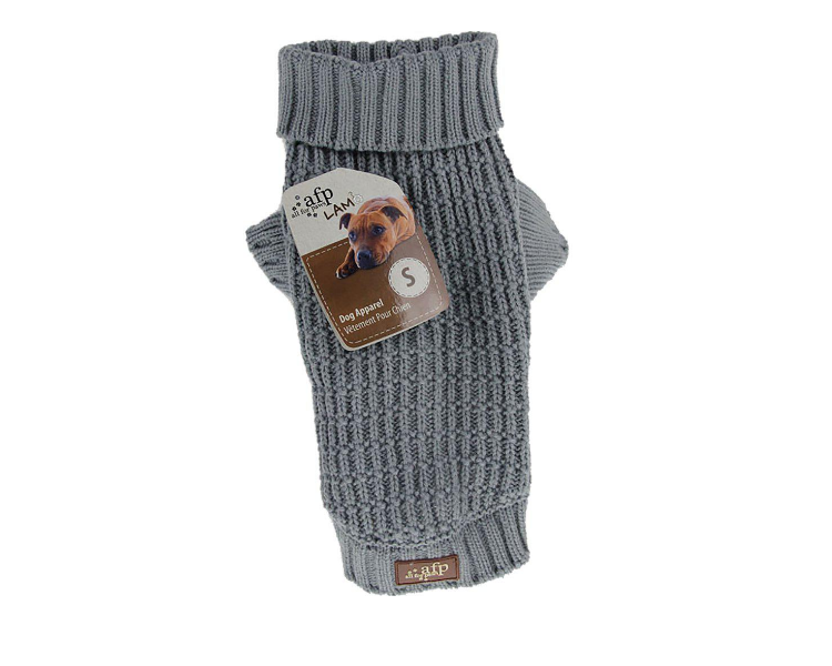 All For Paws - Knitted Dog Sweater Fishermans Grey XXL 46cm - (632.9128)