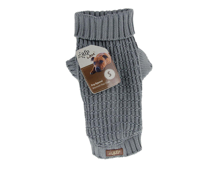 All For Paws - Knitted Dog Sweater Fishermans Grey XS 20.3CM - (632.9120)
