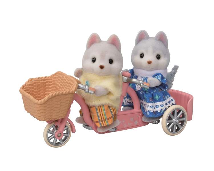 Sylvanian Families - Tandem Cycling Set -Husky Sister & Brother - (5637)