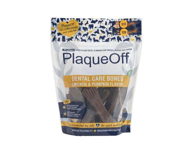 PlaqueOff - DENTAL BONES CHICKEN & PUMPKIN 480gr - (721.0045)