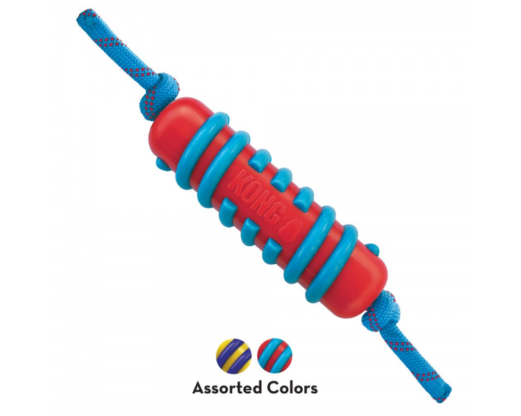 Kong - Jaxx Brights Stick with rope Assorted 36cm Large - (KONGPJB12E)