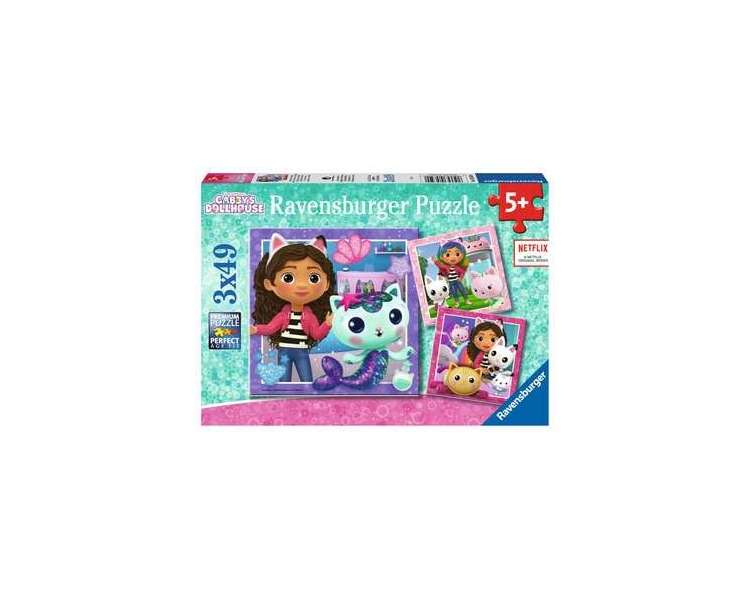 Rompecabezas Ravensburger - Casa de muñecas de Gabby 3x49p - (10105659)