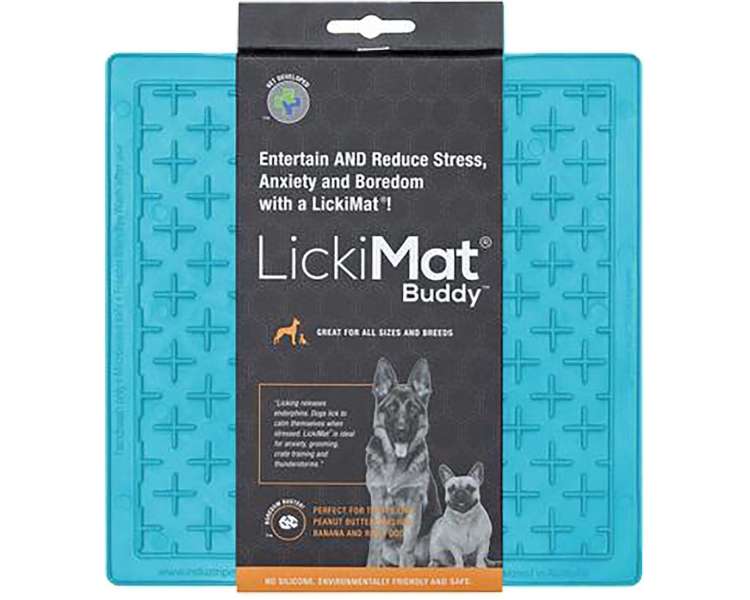 LICKI MAT - Dog Bowl Buddy Light Blue 20X20Cm - (645.5353)