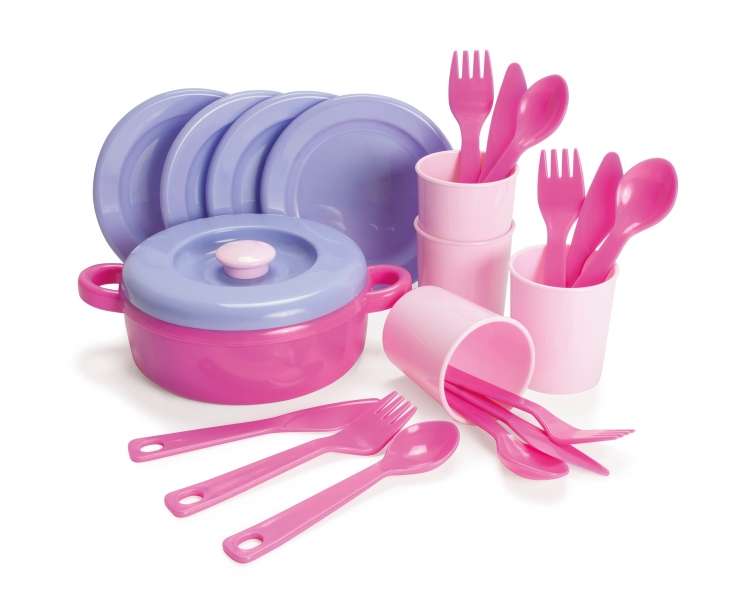 Dantoy - Dinner set, Pink (4397)