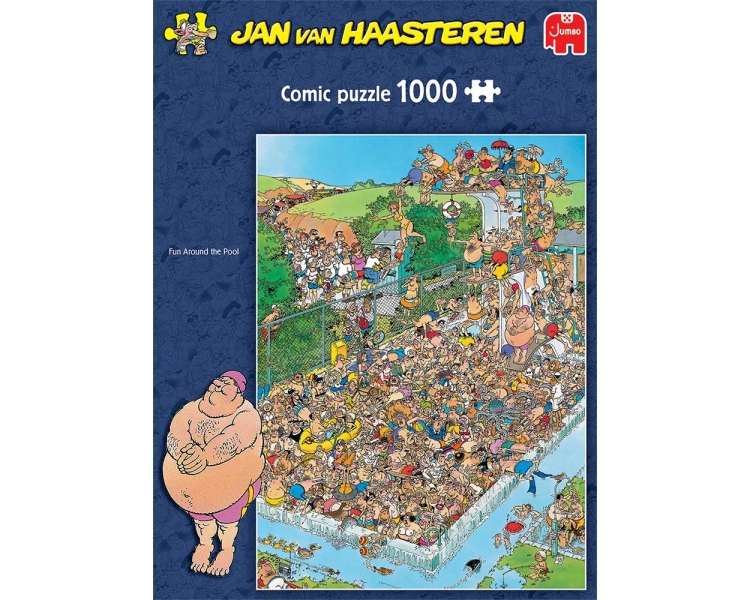 Jan Van Haasteren - Fun Around the Pool - 1000 Piece Puzzle (82037)