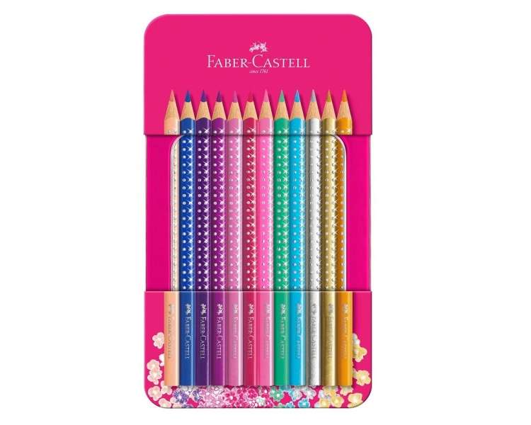 Faber-Castell - Sparkle colour pencil,12 pc in tin box (201737)