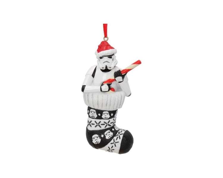 Stormtrooper in Stocking Hanging Ornament 11.5cm