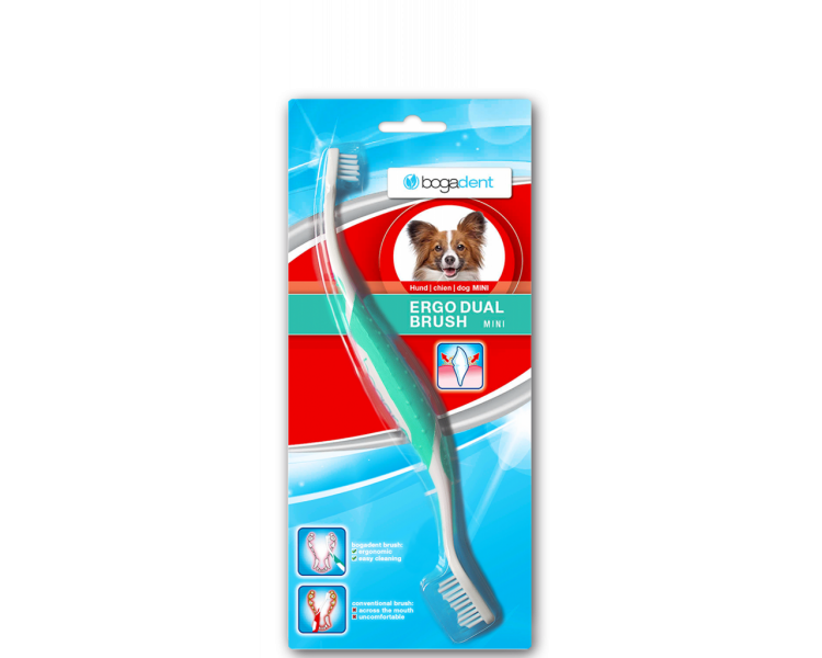 BogaDent - Ergo Dual Brush Dog Mini 1pc - (Ubo0719)