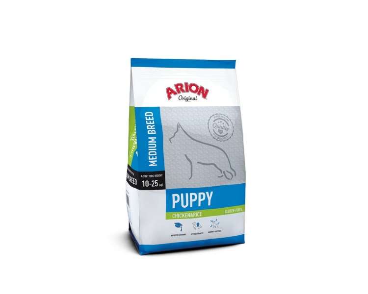 Arion - Dog Food - Puppy Medium - Chicken & Rice - 12 Kg - (105504)