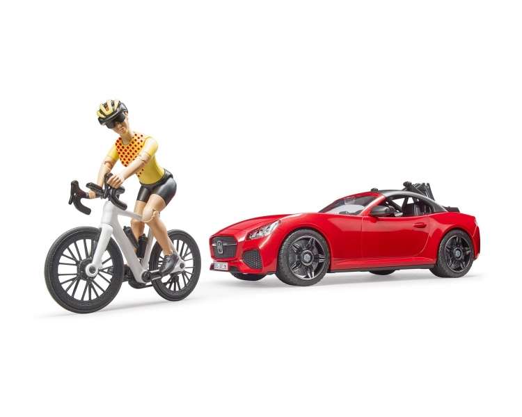 Bruder - Roadster w/ 1 Road Bike and Female Cyclist (3485)