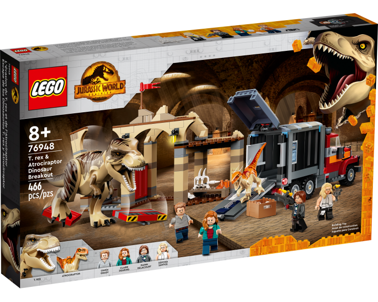 LEGO Jurassic World - T. rex and atrociraptor dinosaur breakout (76948)