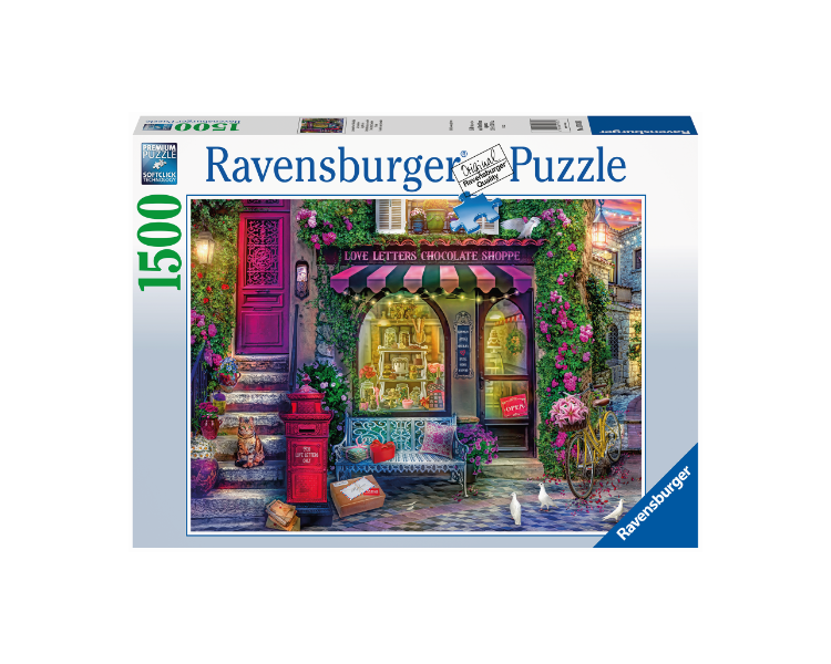 Rompecabezas Ravensburger - Tienda de Cartas de Amor de Chocolate 1500 Piezas (10217136)