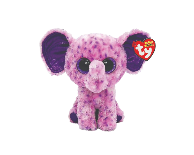 TY Plush - Beanie Boos - Eva the Purple Elephant (Regular) (TY36386)