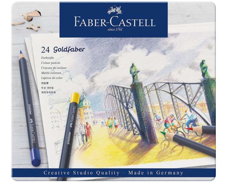 Faber-Castell, Lápiz De Color Goldfaber, Estuche De 24 (114724)