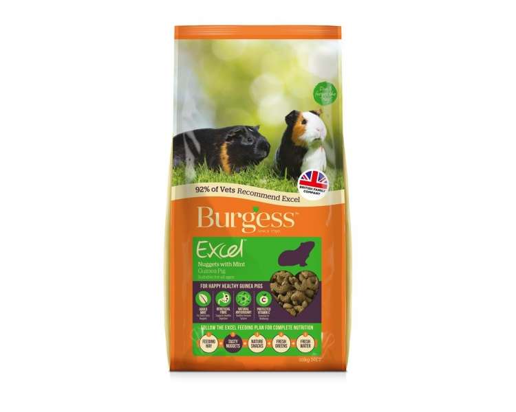 Burgess - Guinea Pig Nuggets with Mint - 10 kg (40013)
