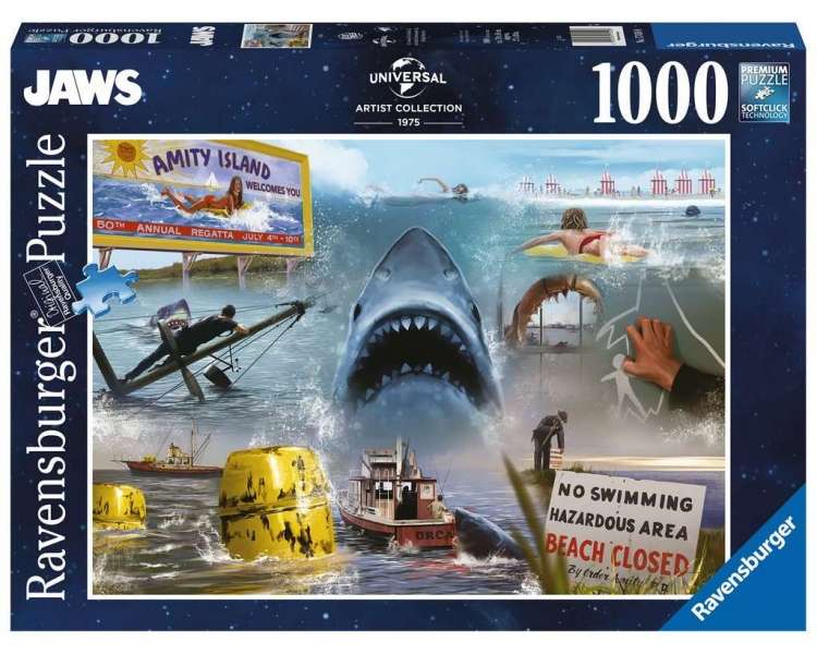 Rompecabezas Ravensburger - Universal Studios Jaws 1000 Piezas - (10217450)_x000D_