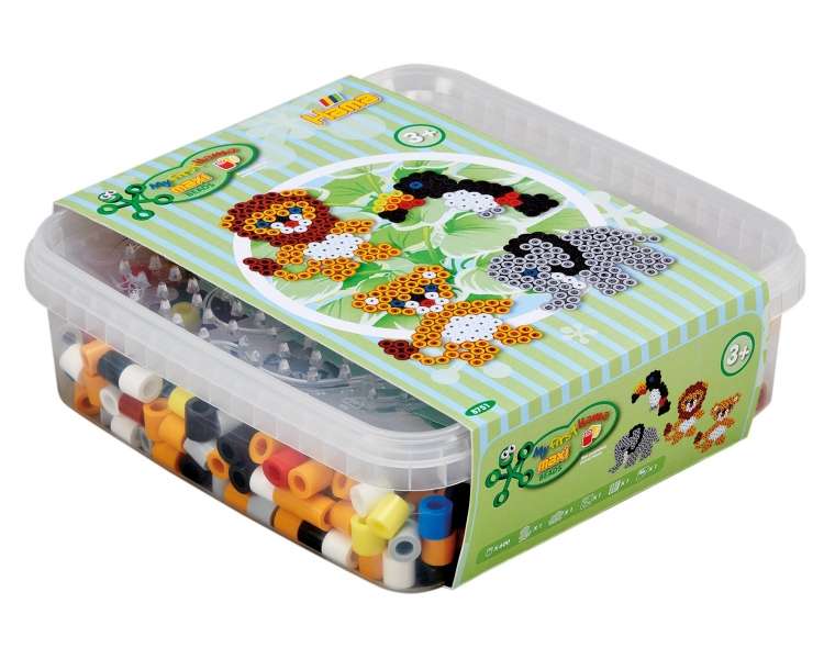 Hama, Maxi Beads, 600 Cuentas Y 1 Tablero En Caja (8751)