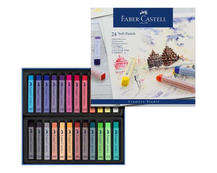 Faber-Castell - Soft pastels cardboard box of 24 (128324)