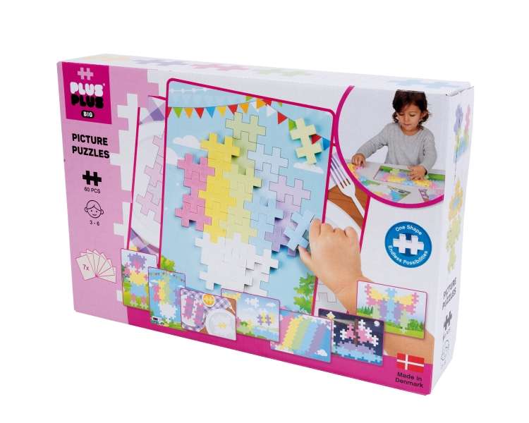 Plus Plus, BIG Pastel, Picture Puzzel, 60 piezas (3281)