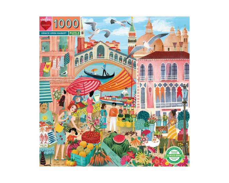 eeBoo - Puzzle 1000 pcs - Venice Open Market (EPZTVCE)