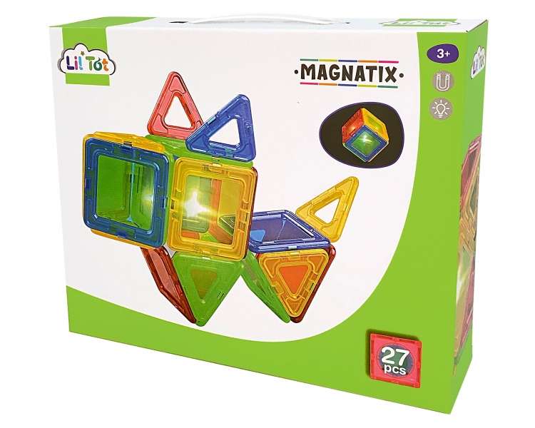 Magnatix, Azulejos magnéticos con luz 27 piezas, (90159)