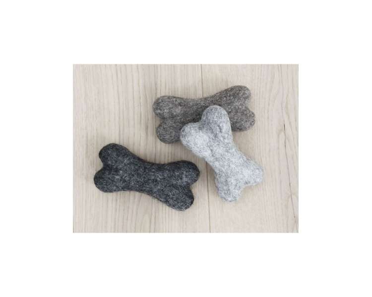 Wooldot - Toy Dog Bones - Steel Grey - 14x7x5cm - (571400400440)