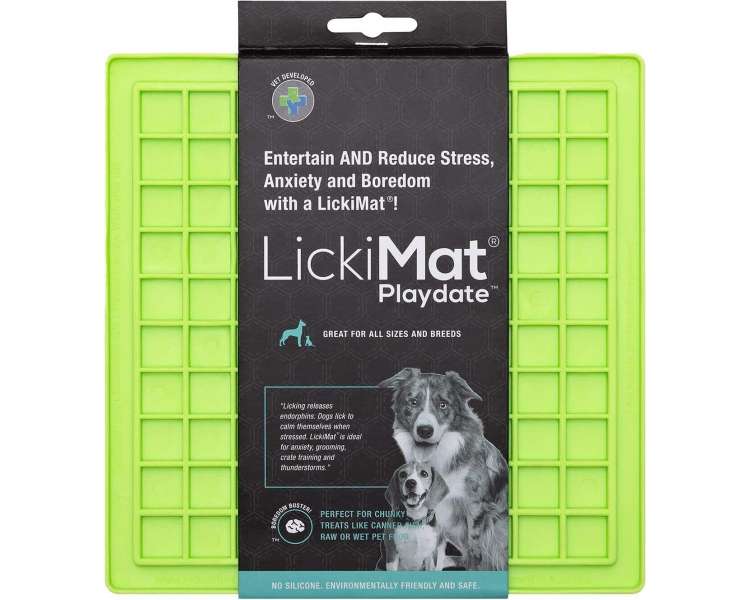 LICKI MAT - Dog Bowl Playdate Green 20X20Cm - (645.5332)