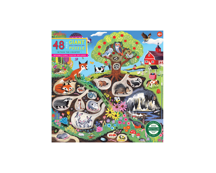 eeBoo - Giant Puzzle 48 pcs - Within the Country