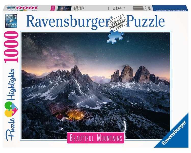 Rompecabezas Ravensburger - Three Peaks, Dolomites 1000 Piezas - (10217318)