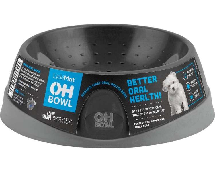 LICKI MAT - Dog Bowl Oral Hygiene Bowl S Black Ø16X5Cm - (645.5200)