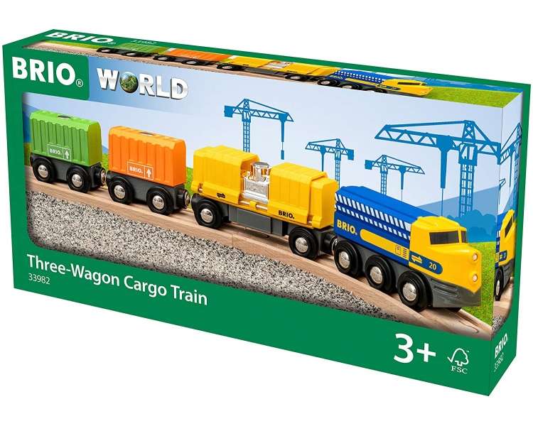 ​BRIO - Three-Wagon Cargo Train​ (33982)