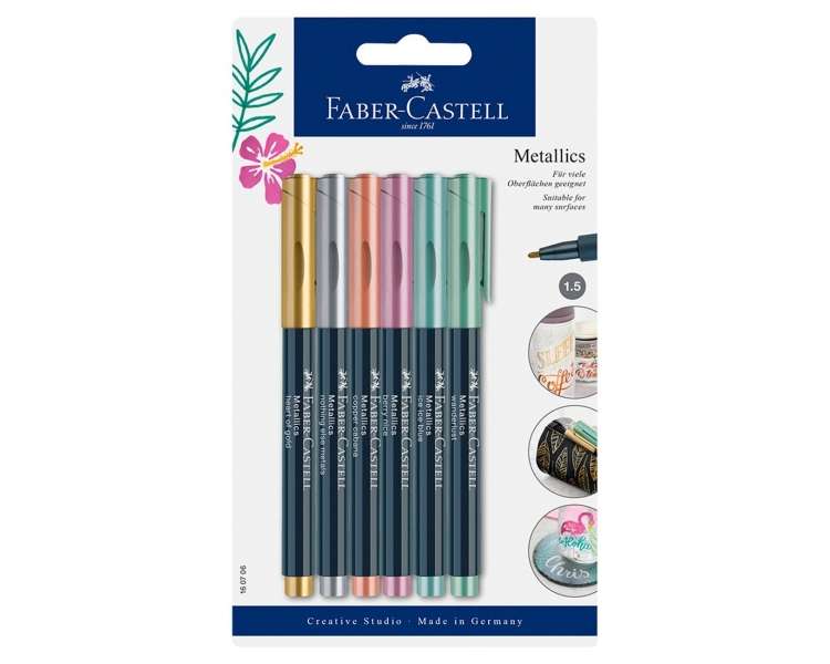 Faber-Castell - Metallics Marker,  6 pc (160706)