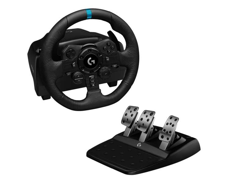 Logitech - G923 Volante de Carreras and Pedals para PS5, PS4 and PC - USB