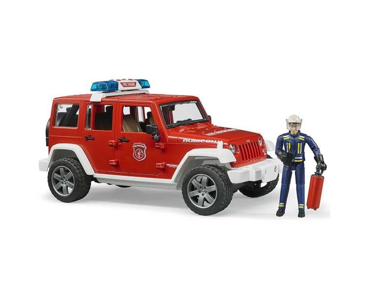 Bruder - Jeep Wrangler Unlimited Rubicon Fire Dept vehicle with fireman (BR2528)