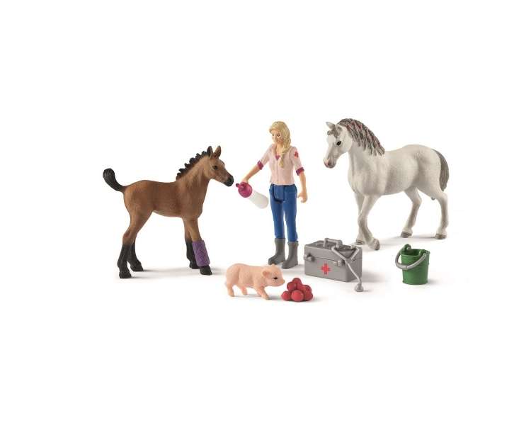 Schleich - Vet visiting mare and foal (42486)