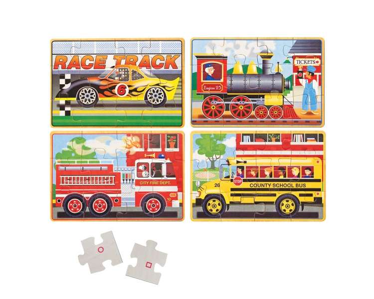 Melissa and Doug  - Vehicle Puzzles in a Box - (13794)