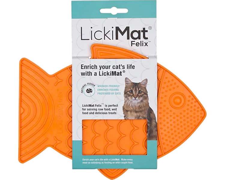 LICKI MAT - Cat Felix Orange 22X16Cm - (785.5392)