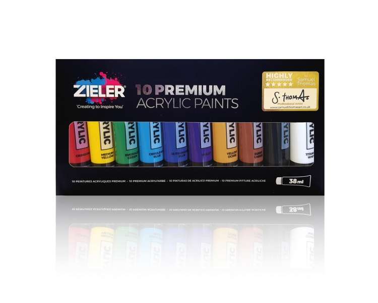 Zieler, Pintura Acrílica Premium 10 Unidades (609299265)