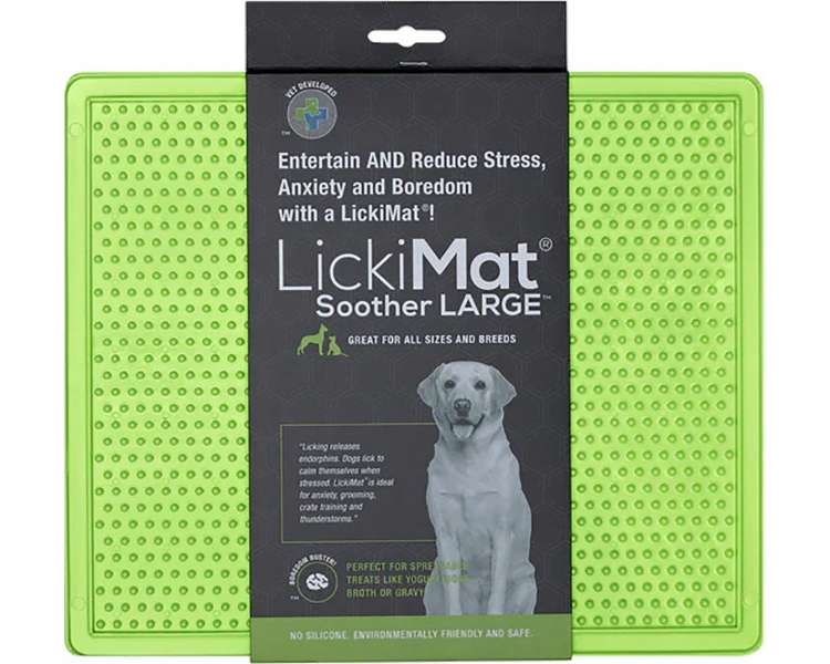 LICKI MAT - Dog Bowl Soother Xl Green 30,5X25,5Cm - (645.5392)