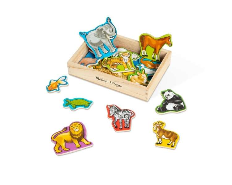 Melissa Y Doug, Imanes De Animales De Madera, (10475)