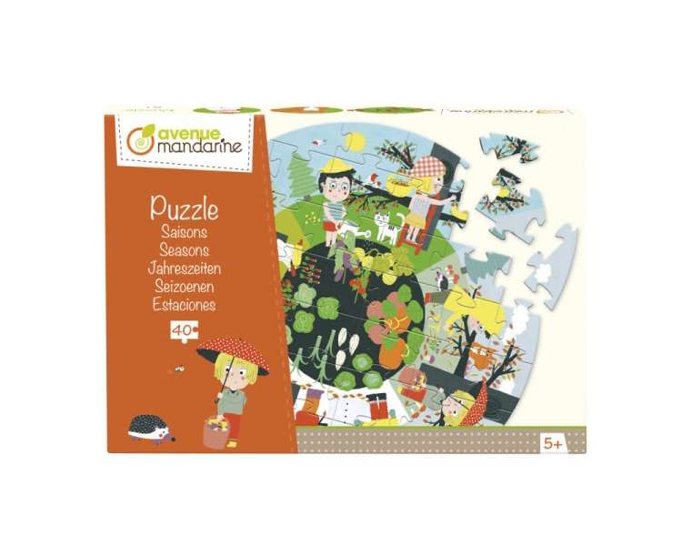 Avenue Mandarine - Educational puzzle, Seasons, 40 pc