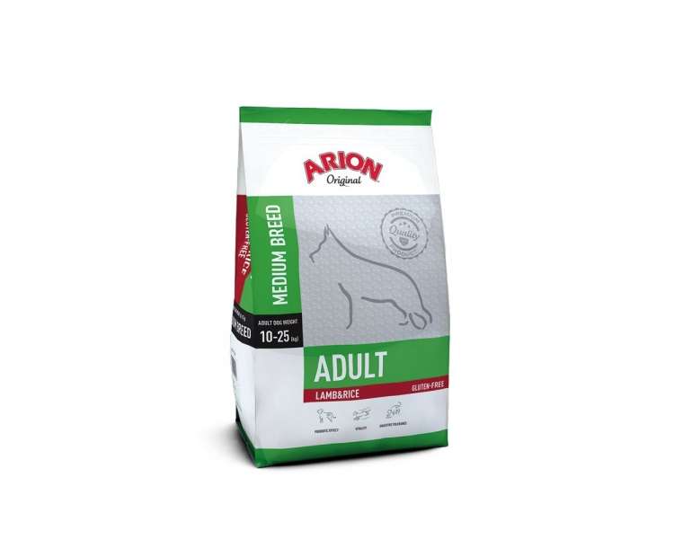 Arion - Dog Food - Adult Medium - Lamb & Rice - 3 Kg (105533)