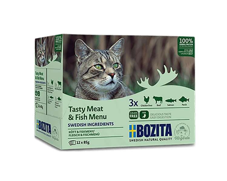 Bozita -  Feline Meat&Fish In Jelly Multibox 1,02kg (797.0450)