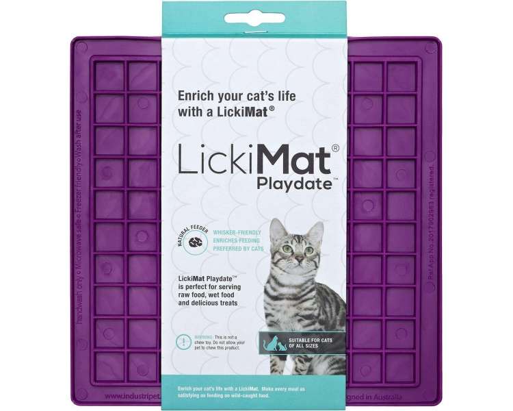 LICKI MAT - Cat Playdate Purple 20X20Cm - (785.5334)